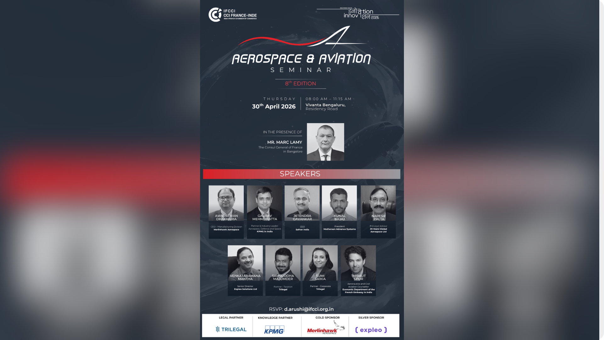 Indo-French Defence & Aerospace Seminar, 8th Edition | 30th April | Bangalore