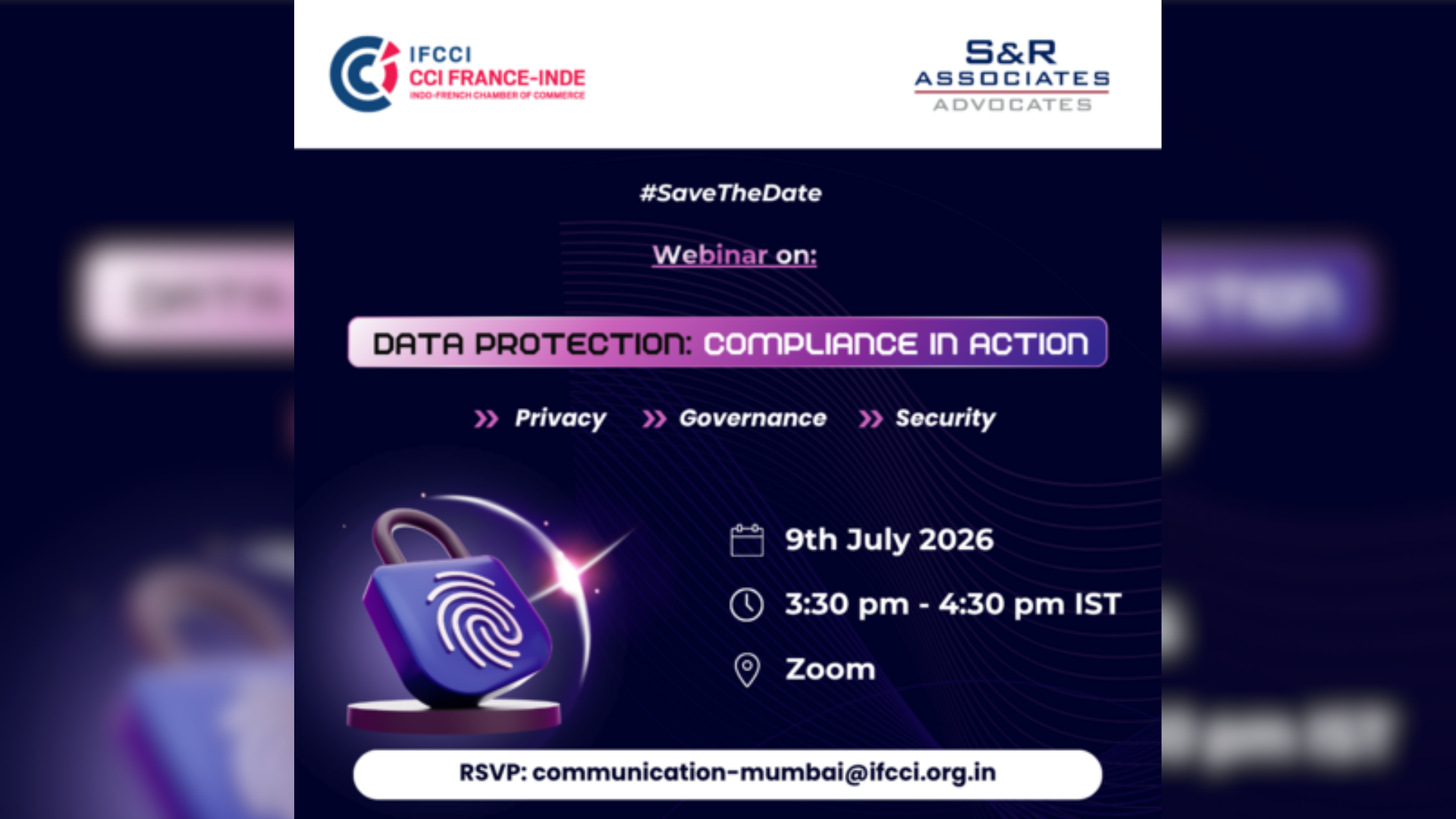 Webinar | IFCCI x S&R Associates | 9th July 2026 | Data Protection: Compliance in Action