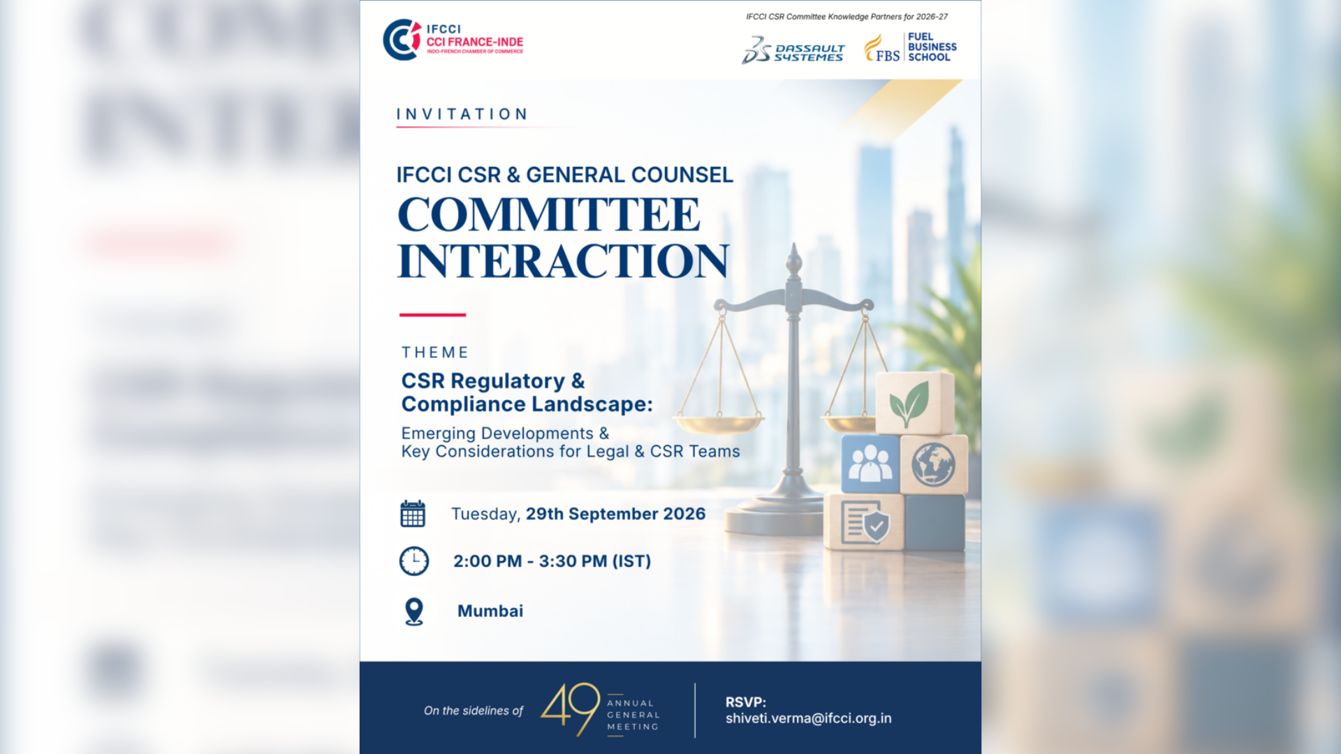IFCCI CSR-General Counsel Committee Meeting | 29th Sept 2026