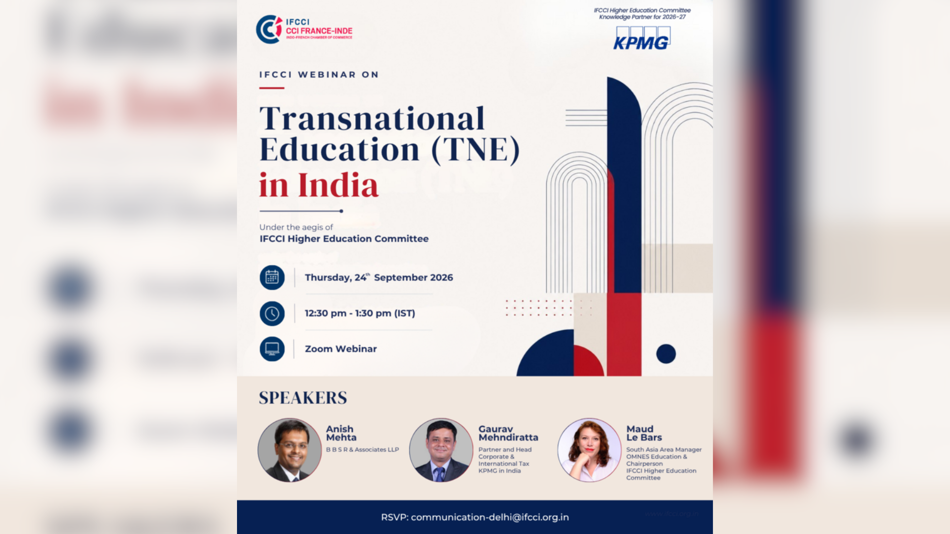 IFCCI Higher Education Committee Webinar on 'Transnational Education (TNE) in India'