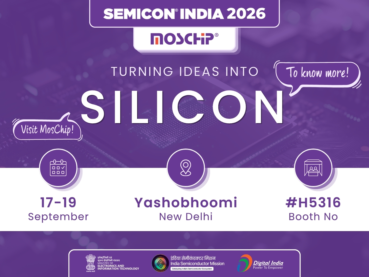 MosChip® at Semicon India 2026 | Visit: H5316