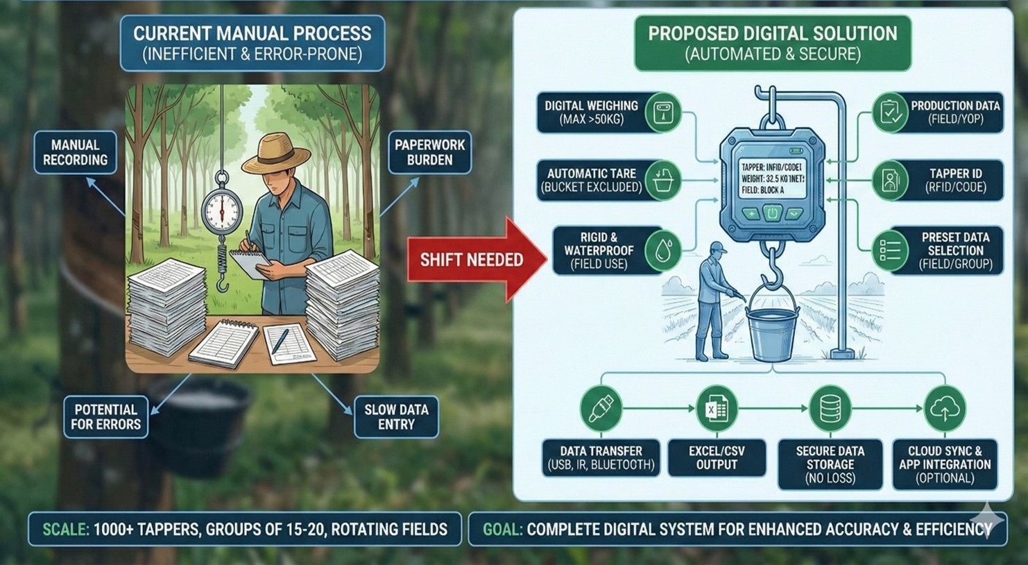 Co-Create the "Smart-Weigh" Ecosystem for Sustainable Rubber Operations